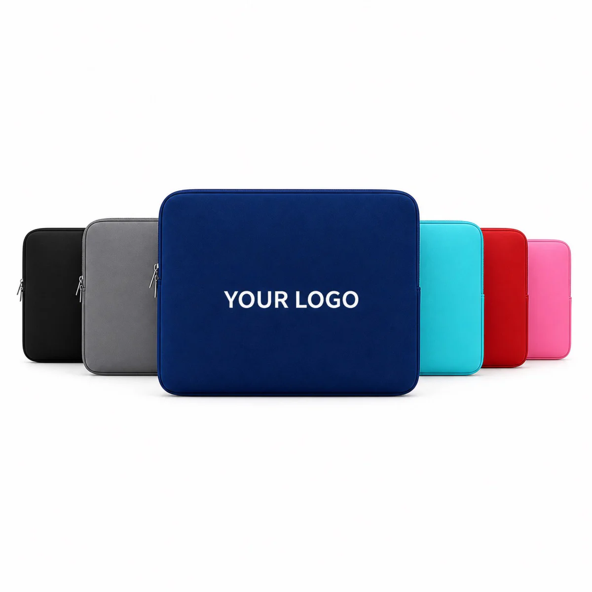 Custom Neoprene Laptop Sleeve Zippered Closure Dye Sublimation