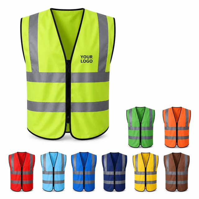 Reflective Safety Vest Polyester High Visibility Workwear