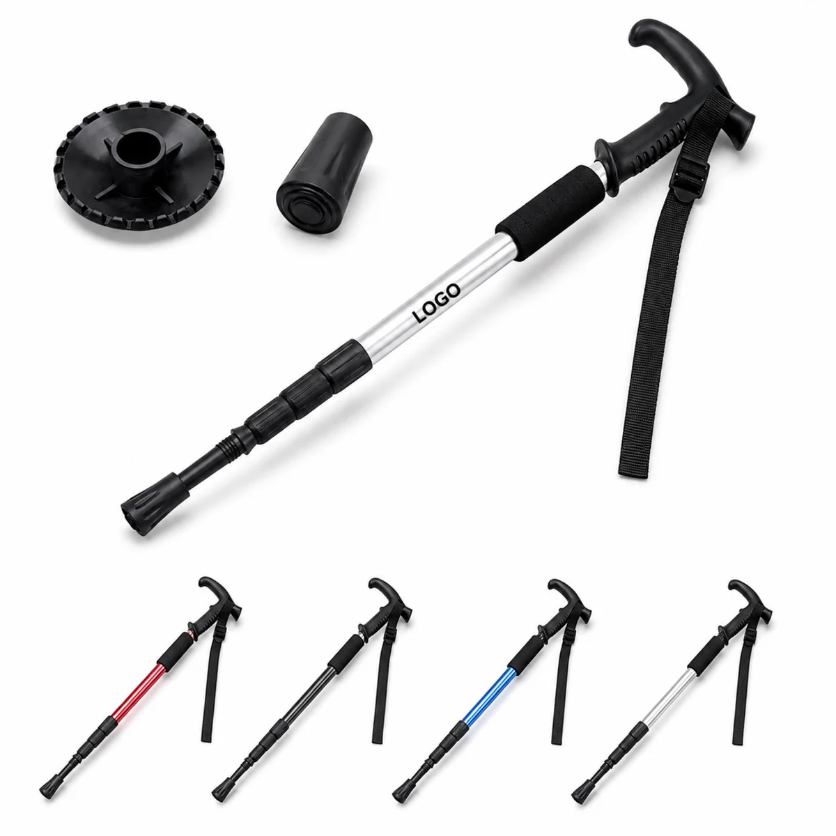 Adjustable Metal T-Grip Trekking Pole