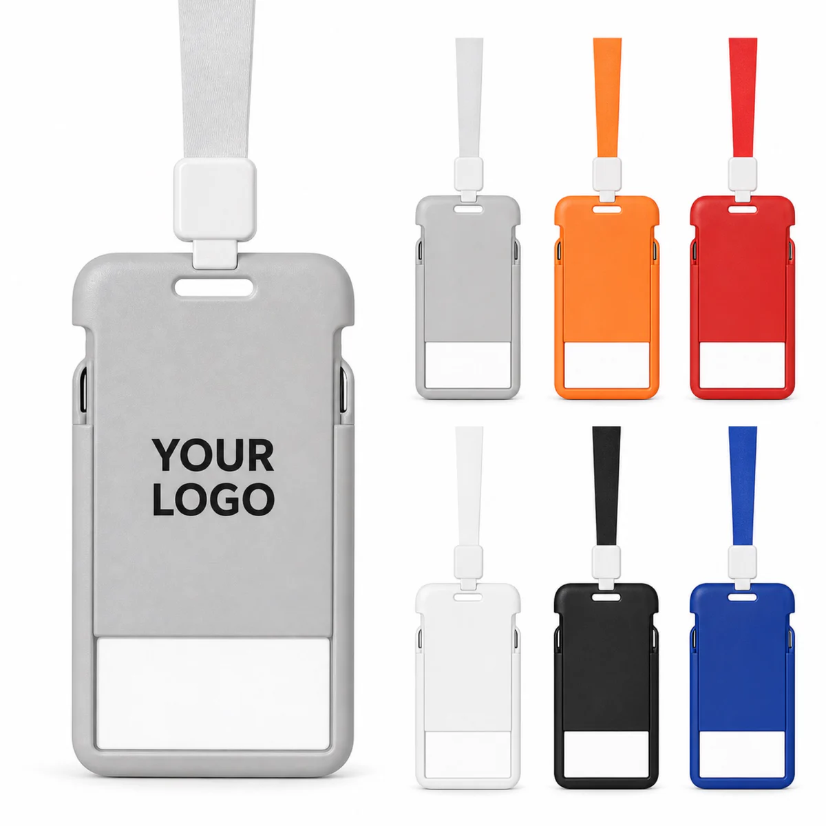 Custom ID Badge Holder With Retractable Lanyard