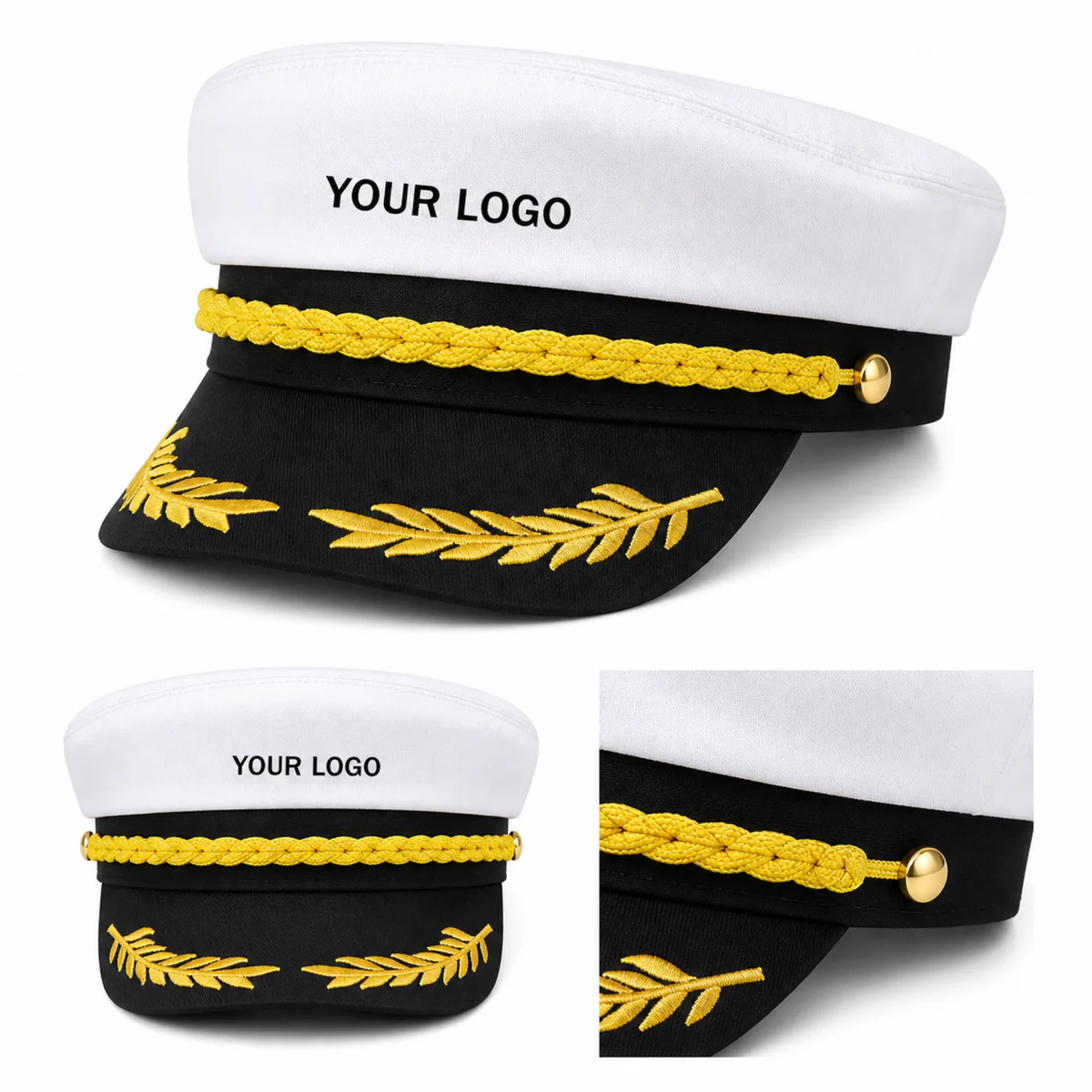 Nautical Sea Captain Polyester Promotional Cap