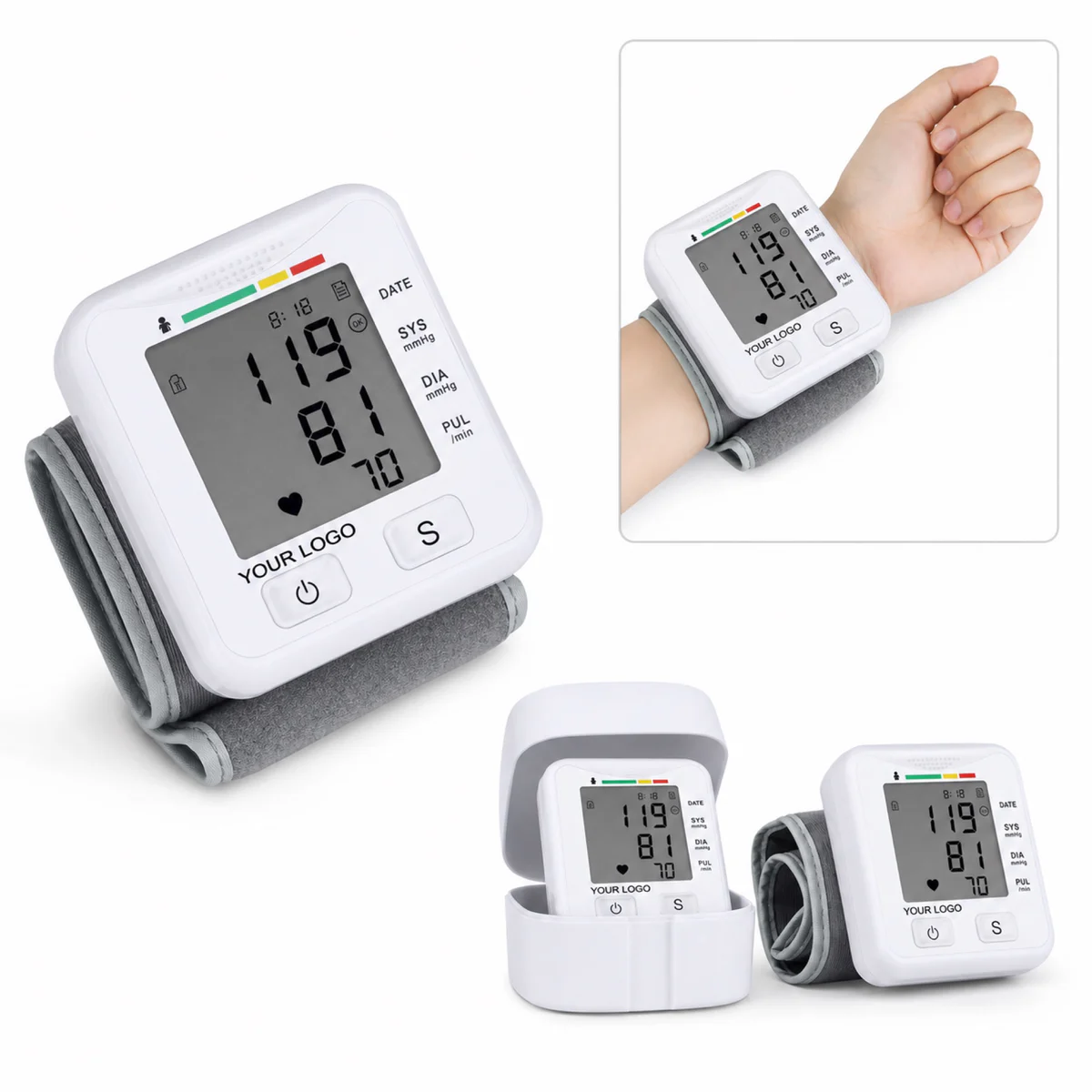 Adjustable LED Display Blood Pressure Monitor