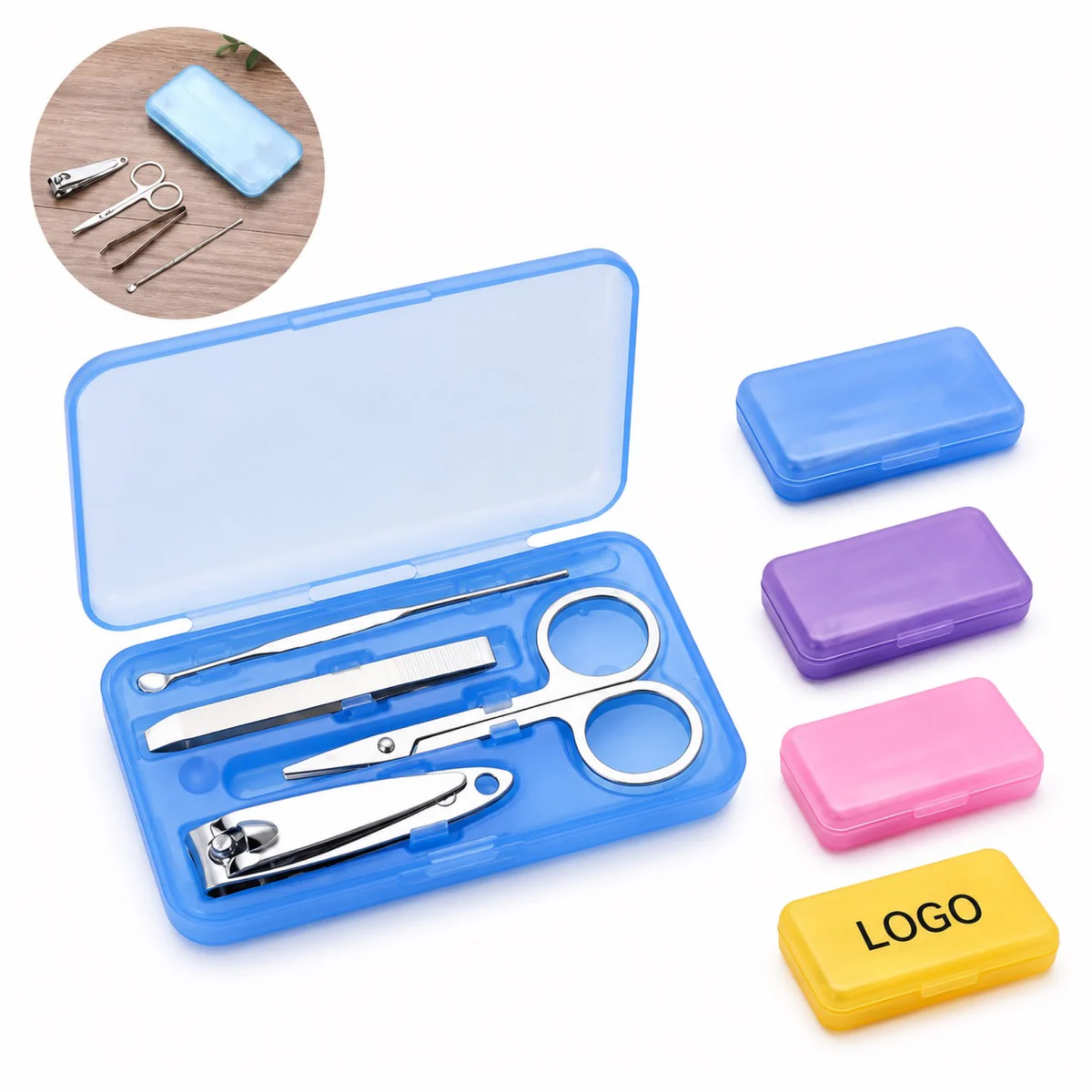 Stainless Steel Grooming Kit In Plastic Case