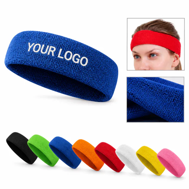 Custom Embroidered Polyester Sports Headbands