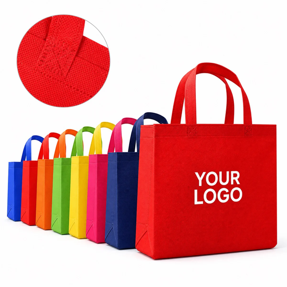 Reusable Non-Woven Tote Bag Multi-Color Promotional Shopping