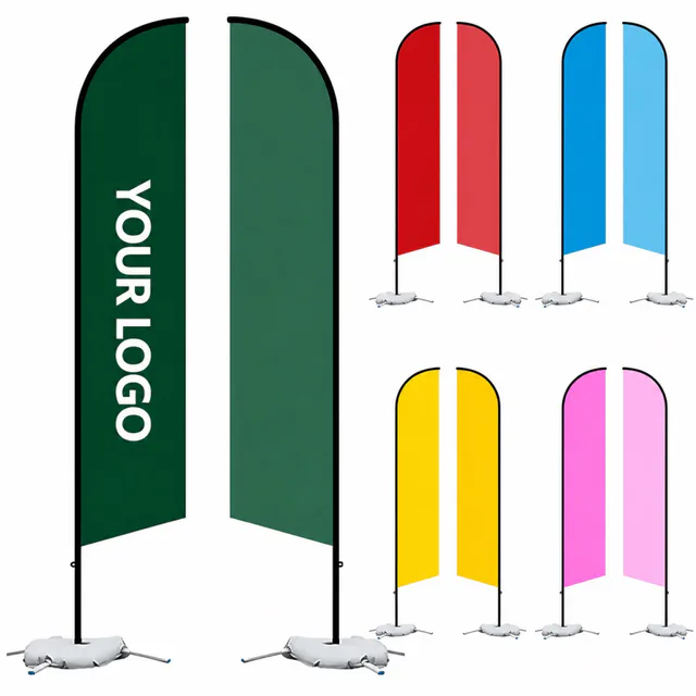Custom Printed Feather Flag For Outdoor Advertising